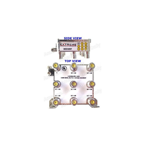 EXTREME 8 WAY BALANCED HD DIGITAL 1GHz HIGH PERFORMANCE COAX CABLE SPLITTER - BDS108VF by Extreme