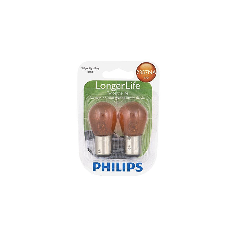 Philips 2357NA LongerLife Miniature Bulb, 2 Pack