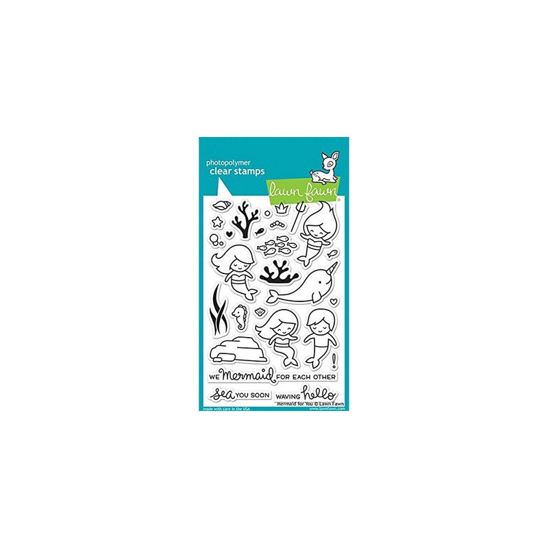 Mermaid For You Lawn Fawn Clear Acrylic Stamps