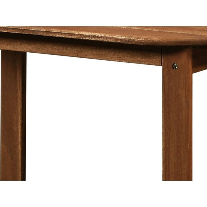 Outdoor Wooden Coffee Table with Slatted Oblong Shape Top, Brown