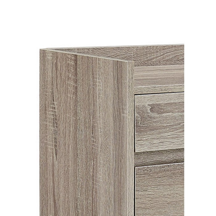 Wooden Filling Cabinet with Two Spacious Storage Drawers, Gray