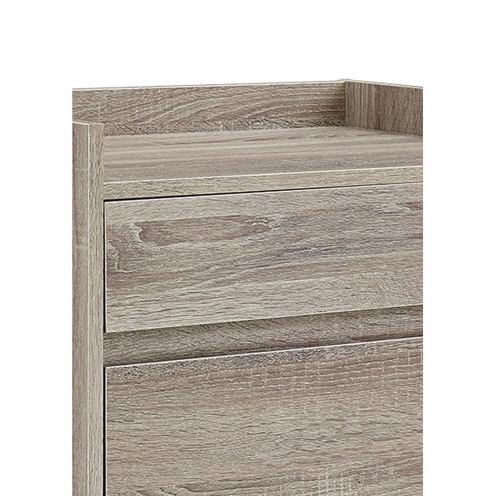 Wooden Filling Cabinet with Two Spacious Storage Drawers, Gray
