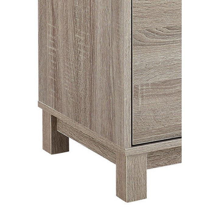 Wooden Filling Cabinet with Two Spacious Storage Drawers, Gray