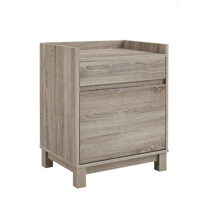 Wooden Filling Cabinet with Two Spacious Storage Drawers, Gray