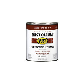 Rust-Oleum 7762502 Protective Enamel Paint Stops Rust, 32-Ounce, Sunrise Red
