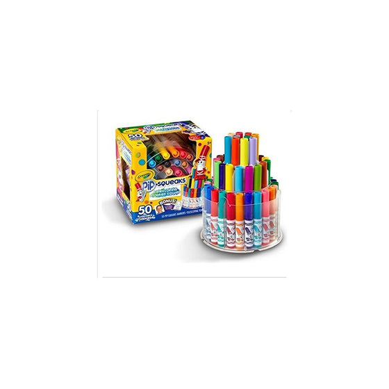 Crayola 588750 Pip-Squeaks Telescoping Marker Tower, Assorted Colors (Set of 50)