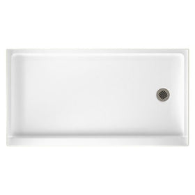 Swanstone FR-3260R-010 Veritek 60-Inch by 32-Inch by 4-5/16-Inch Retrofit Single Threshold Shower Floor, White Finish