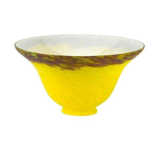 Meyda Pate De Verre Bell Shade in Purple and Yellow Finish