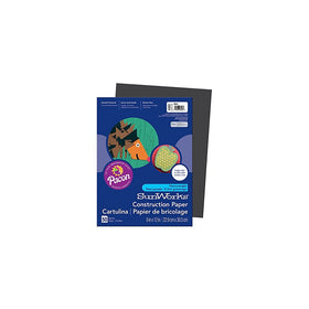 Pacon SunWorks Construction Paper, 9-Inches by 12-Inches, 50-Count, Black (6303)