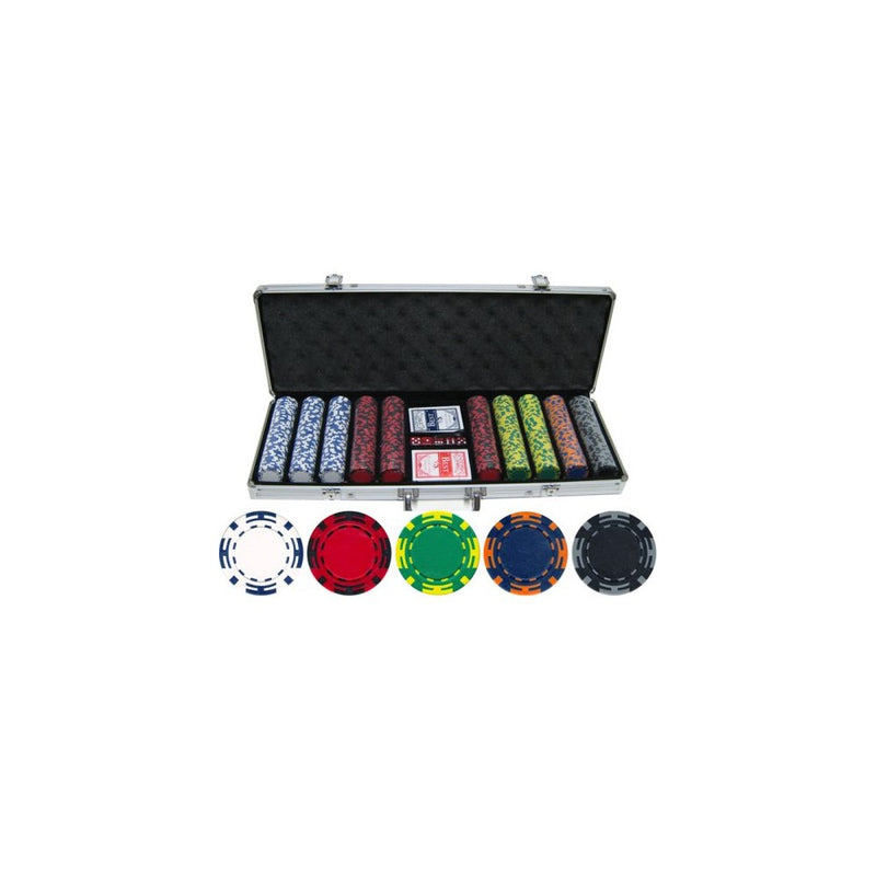 13.5g 500pc Z Striped Clay Poker Chip Set