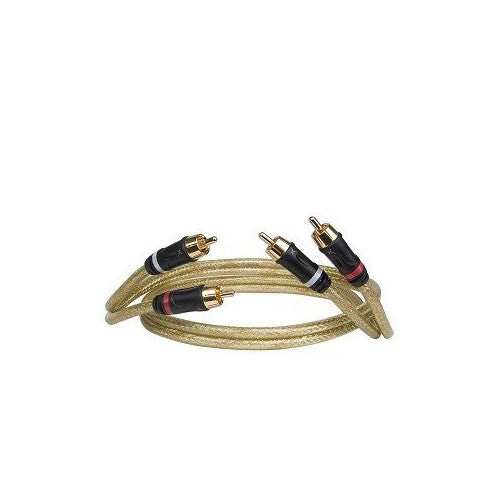 GOLDX 3' GoldX PlusSeries GXAV-LR-03P 2-Channel (M) to (M) Composite Analog Audio Cable w/Premium 24K Gold-Plated Connec