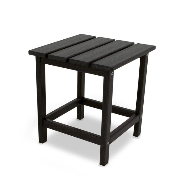 POLYWOOD ECT18BL Long Island 18" Side Table, Black