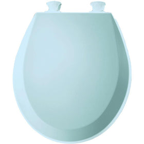 Bemis 500EC464 Molded Wood Round Toilet Seat With Easy Clean and Change Hinge, Dresden Blue