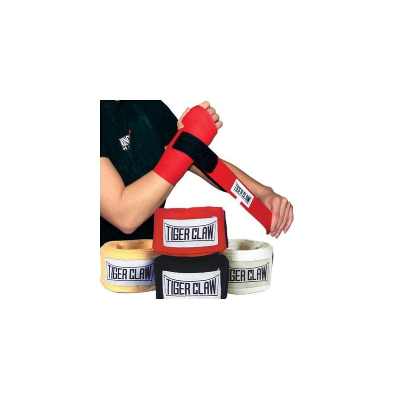 Tiger Claw Professional 180" Cloth Hand Wraps - Yellow
