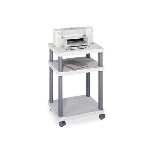 Safco Products 1860GR Wave Desk Side Printer Machine Stand, Light Gray