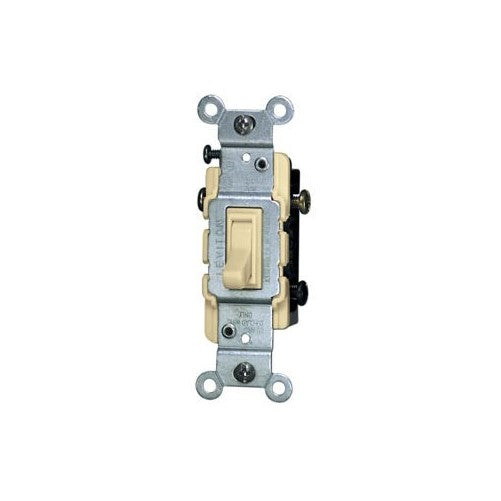 Leviton 214-1453-21 Ivory Residential Grade 3-Way AC Quiet Switches Toggle
