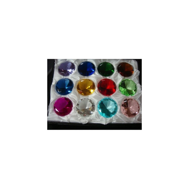 Mother's Day Special: (12) Glass Diamond Paperweight 40mm Birthstone by H-M SHOP