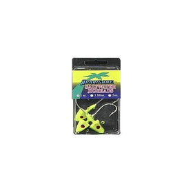 Hurricane Saltwater Jig Head, 1-Ounce, Chartreuse/Black