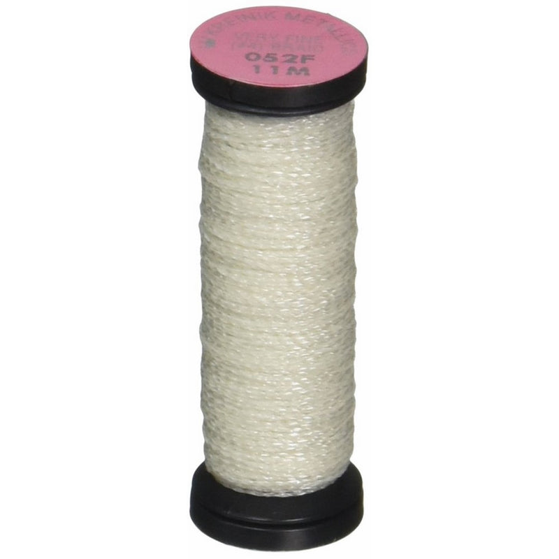Kreinik No.4 Very Fine Metallic Craft Braid, 12-Yard, Fluorescent Grapefruit