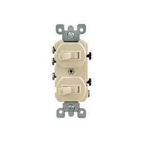 Leviton 3-Way Combinations Switch Single Pole Single Pole 3 Way 15 Amp Ivory Csa Boxed