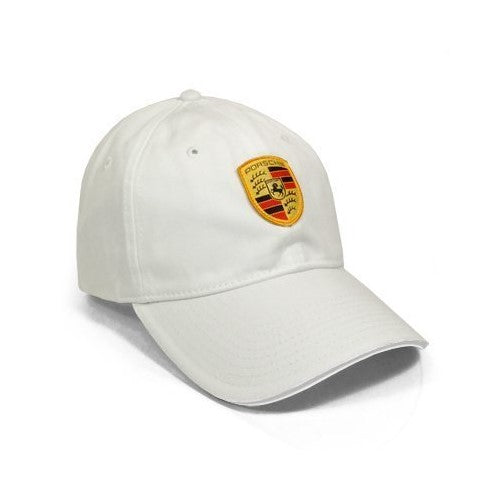 Porsche Crest Logo White Baseball Cap