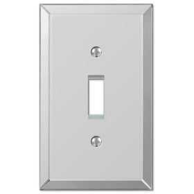 Amerelle 66T Clear Mirror Finish 1 Toggle Wallplate, Mirror Finish