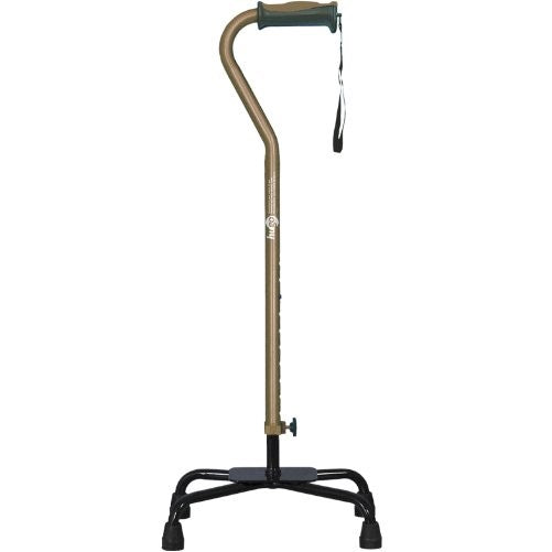 Hugo Mobility Adjustable Quad Cane for Right or Left Hand Use, Cocoa, Large Base