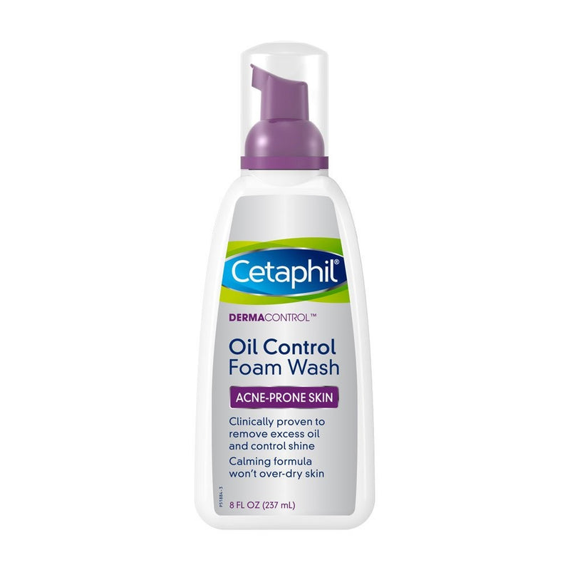 Cetaphil Dermacontrol Oil Control Foam Wash For Acne-Prone Skin, 8 Fluid Ounce