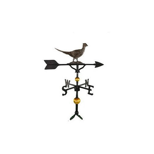 Montague Metal Products 32-Inch Deluxe Weathervane with Swedish Iron Pheasant Ornament