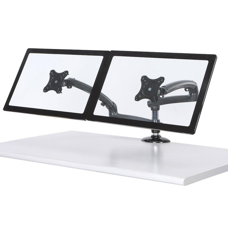Cotytech Expandable Dual Desk Mount Spring Arm Grommet Base - Dark Gray (DM-GM212-G)