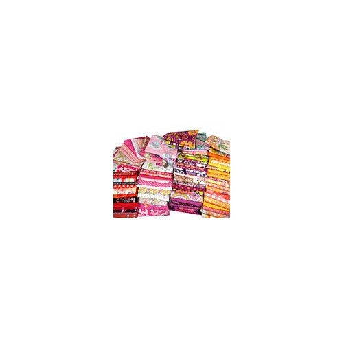 100 Assorted Pre Cut Charm Pack 5" Squares 100% Cotton Fabric Quilt