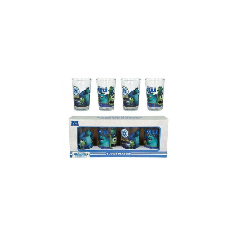 Zrike 4011740 Disney Juice Glasses Monsters University, Set of 4