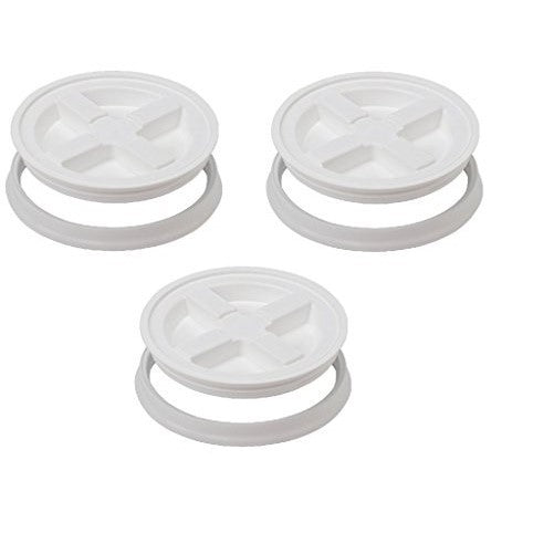 White Gamma Seal Lid , 3 Pack