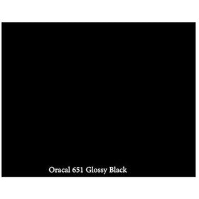 ORACAL Glossy Permanent Adhesive Vinyl, Black, 12" x 10'