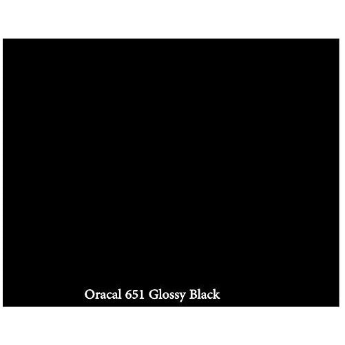ORACAL Glossy Permanent Adhesive Vinyl, Black, 12" x 10'