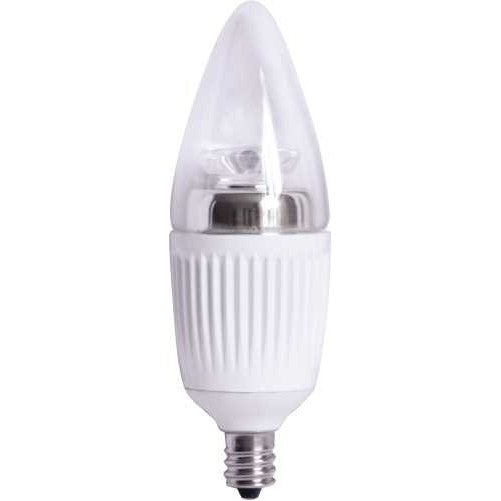 Monument 299758 Led Candelabra, 5W Bulb, Dimmable, 25,000 hours Average Life, 3000K