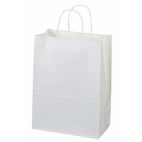 10"x5"x13" - 100 Pcs - Bagsource White Kraft Paper Bags, Shopping, Mechandise, Party, Gift Bags