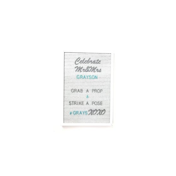 GREY & AQUA PREMIUM COLORED HELVETICA & BRUSH SCRIPT MT CURSIVE LETTERS for a felt vintage style board - 290 changeable accessory characters including the alphabet, symbols, shapes, numbers and words.