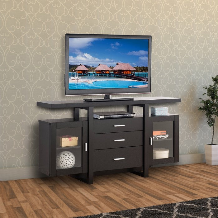 Striking Spacious Modern TV Stand / Buffet, Black