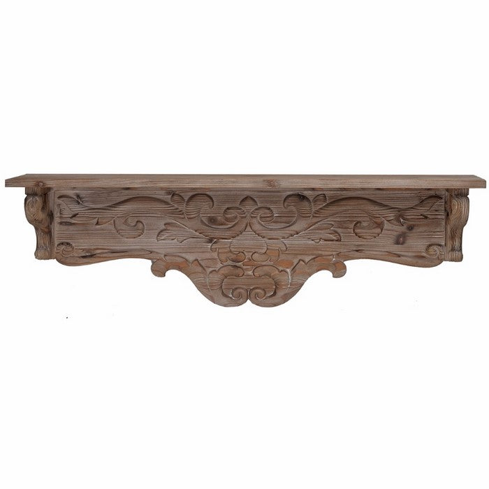 decorative Wall Shelf With Swirl Design