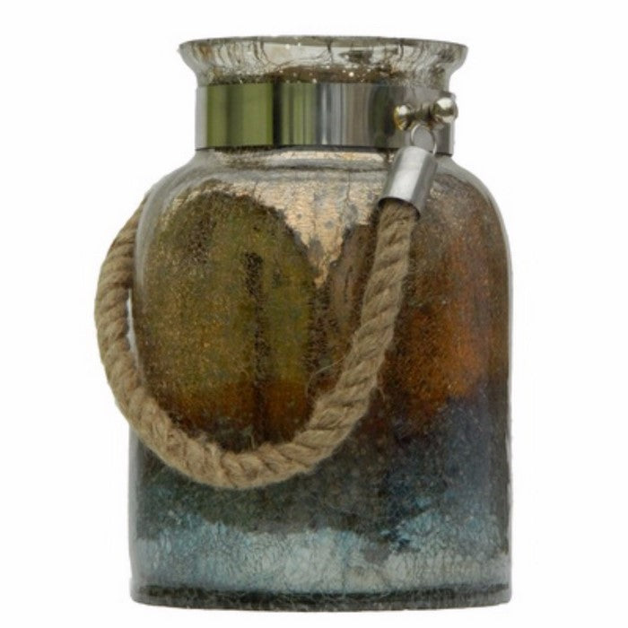 Stylish Glass Jar with Rope Handle, Small