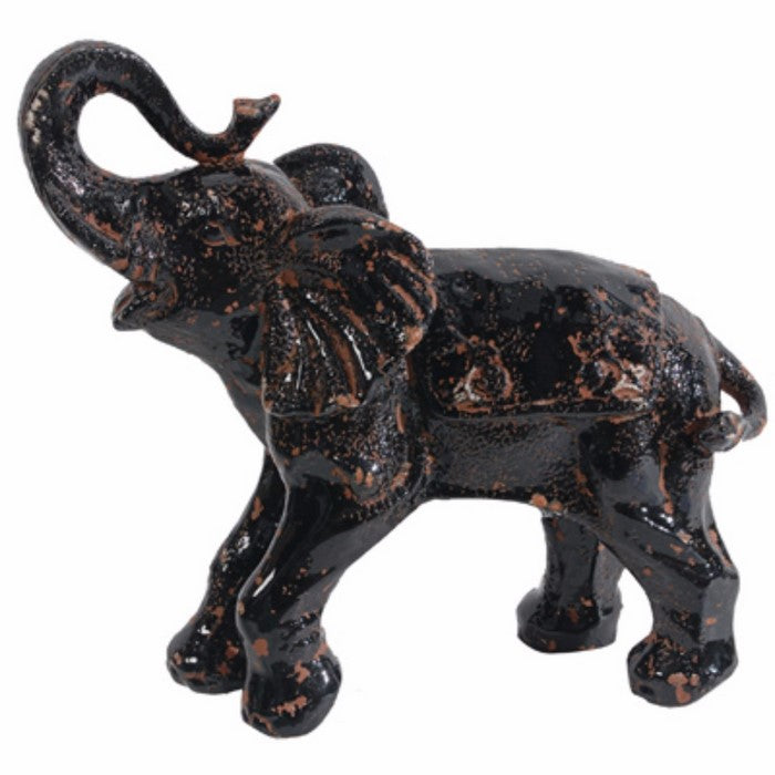 Distressed Finish Elephant Figurine