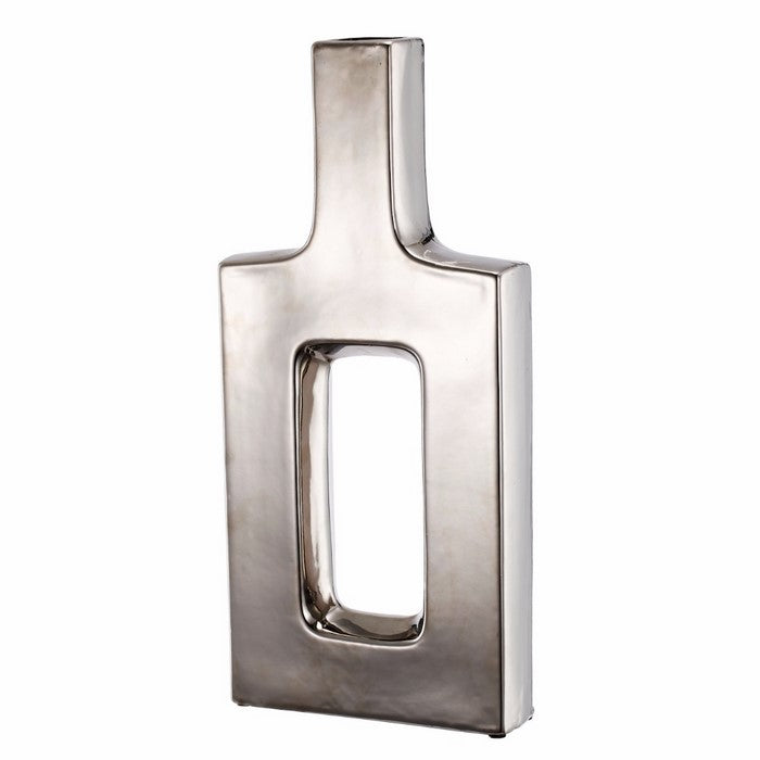 Glossy Keyhole Vase In contemporary style