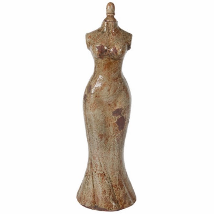 Distressed Finish Mannequin In Brown