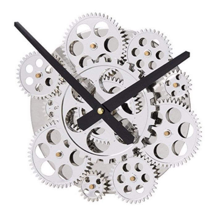 Quirky Black and Silver Wall Clock
