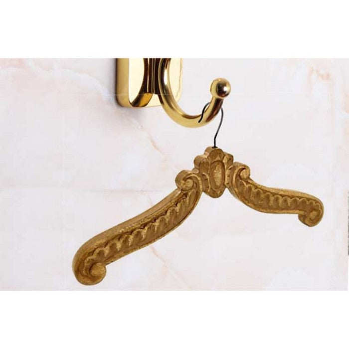 Benzara Hand Carved Wedding Dress Hanger In Mango Wood, Brown