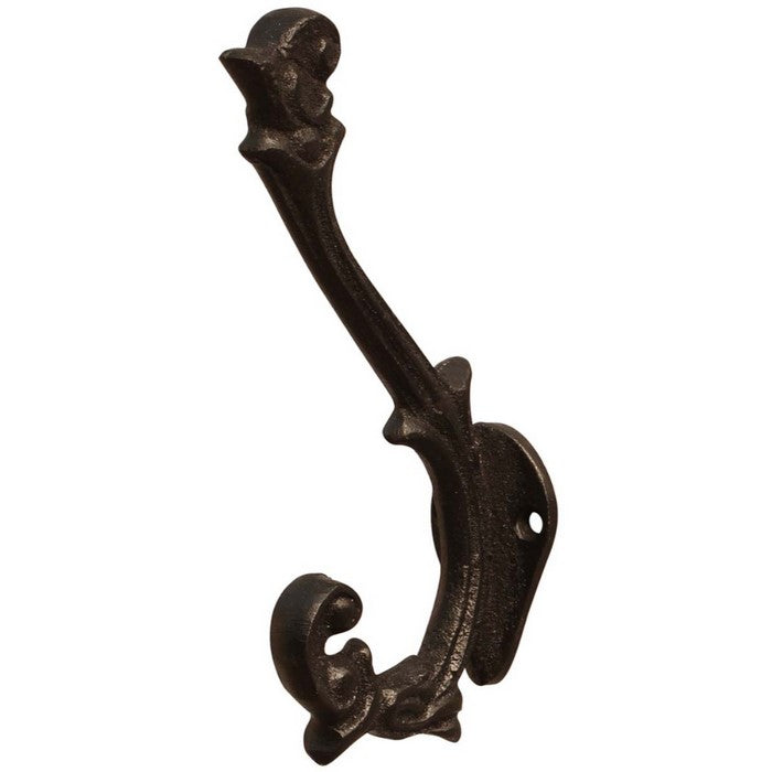 Handmade Vintage Style Coat and Hat Wall Hook In Wrought Iron Benzara Brand