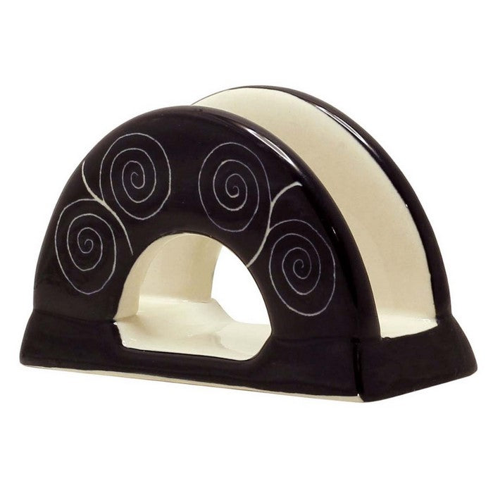 Handmade Contemporary Style Napkin Rings In Ceramic Benzara Brand