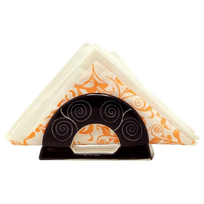 Handmade Contemporary Style Napkin Rings In Ceramic Benzara Brand