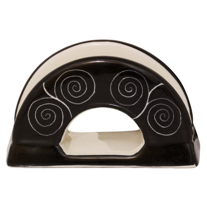 Handmade Contemporary Style Napkin Rings In Ceramic Benzara Brand